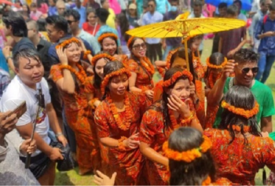 বান্দরবানে চলছে সাংগ্রাই উৎসব